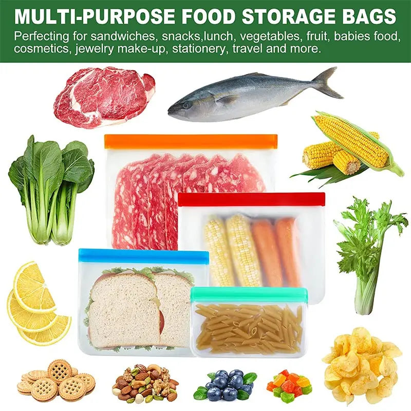 Reusable Silicone Food Bags