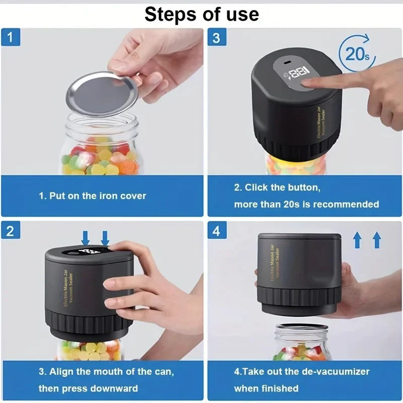 Electric Mason Jar Vacuum Sealer Kit